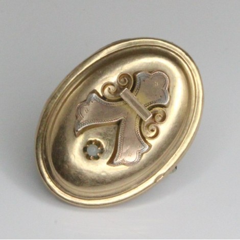 brosa-pandant victorian "locket". rolled gold. cca 1870 Marea Britanie